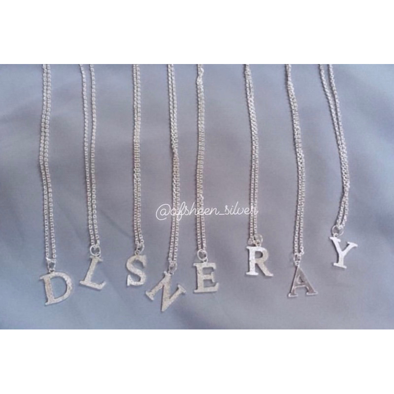 kalung perak inisial (model gantung)