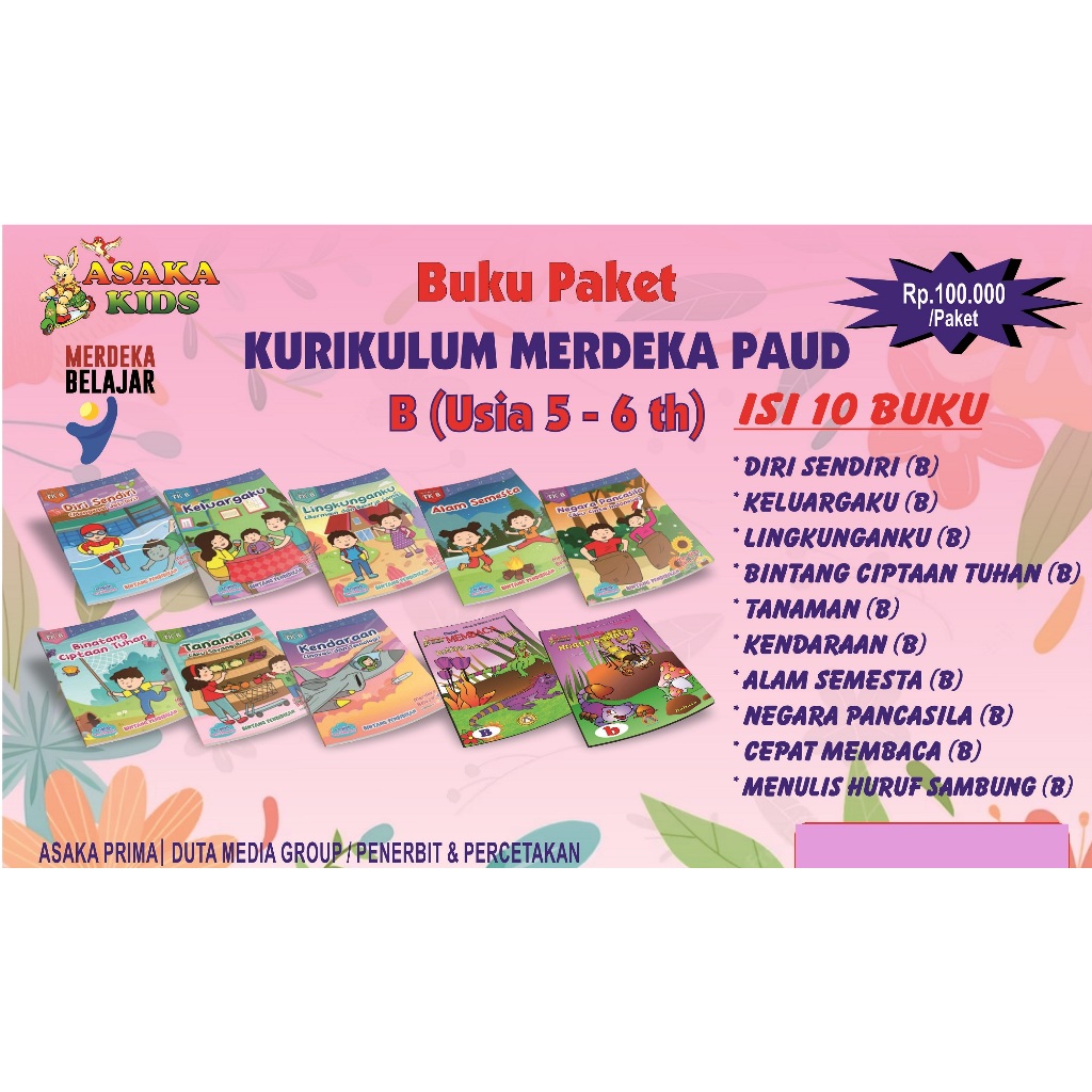 

BUKU PAUD USIA 5-6 Tahun TK.B KURIKULUM MERDEKA
