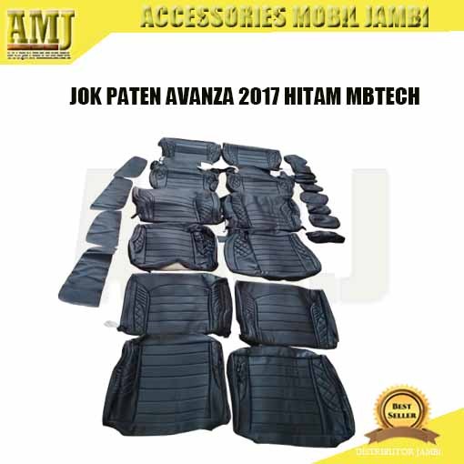 PATEN JOK MOBIL AVANZA 2017 HITAM BAHAN MBTECH PINGGIRAN MOTIF WAJIK
