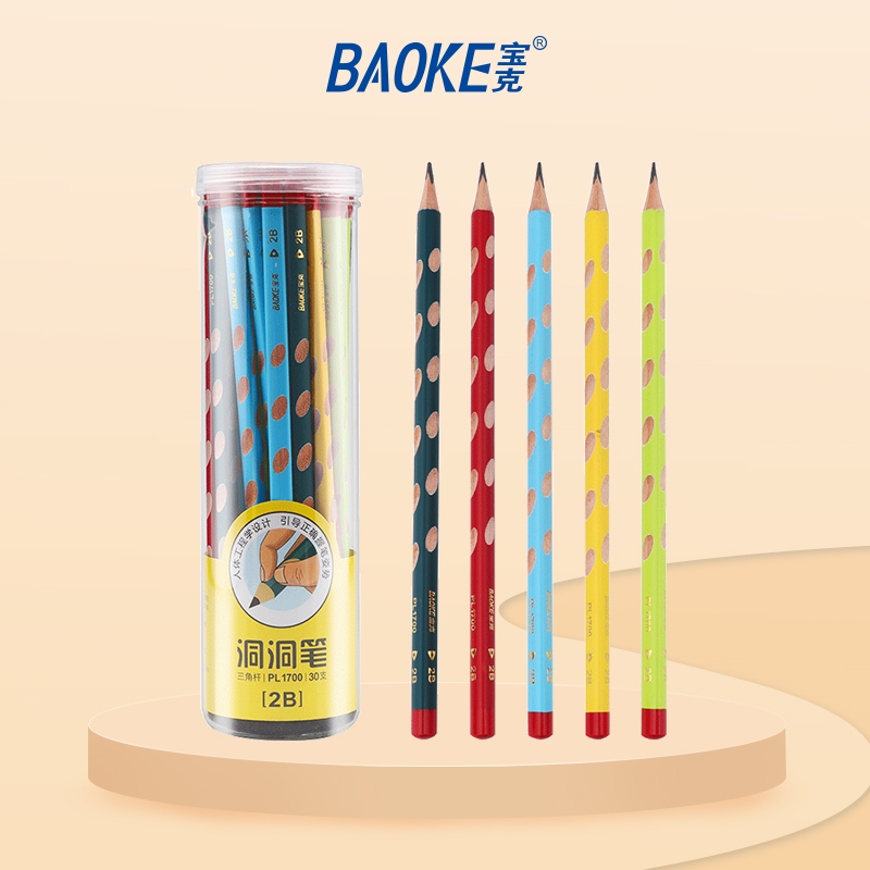 

BAOKE Pensil 2B / Graphite Pencil Isi 30 Kayu Bentuk Segitiga Pensil PL1700