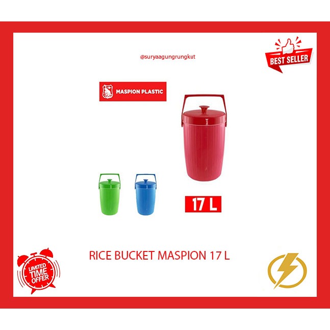 RICE BUCKET MASPION 17 LITER