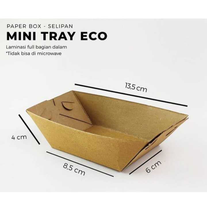 

Box Paper Mini Tray Eco Isi 20pcs kemasan, Ready Stock Delivery Jogja