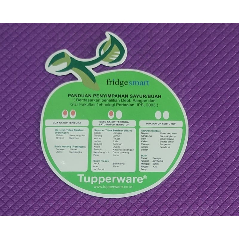 Sticker kulkas tupperware