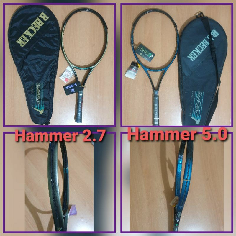 RAKET TENIS MEREK BORIS BECKER. HAMMER 2.7 / HAMMER 5.0. CUCI GUDANG.