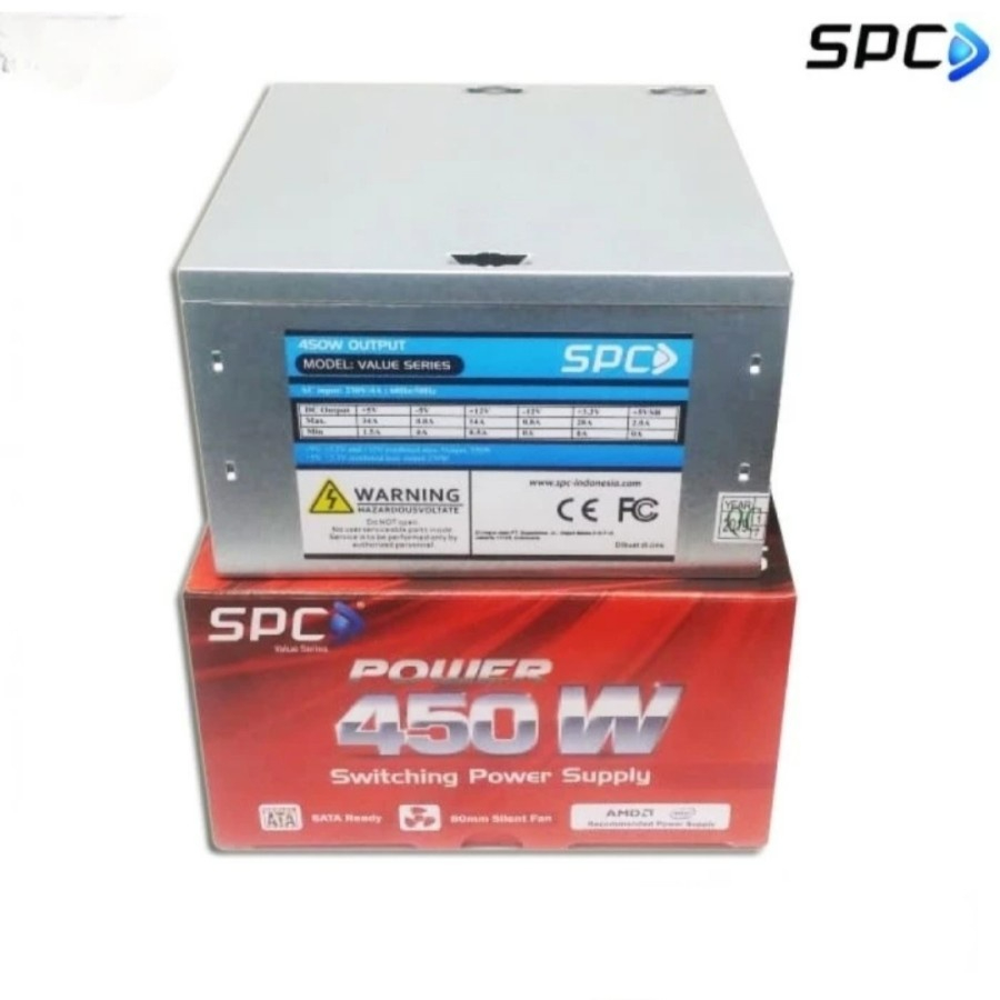 Power Supply PSU SPC 450W Std Casing PC 450 W Power Supply ATX MATX