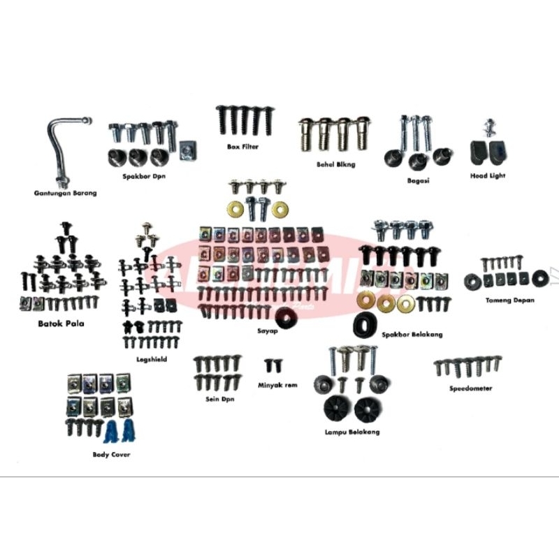 COD Baut Honda Blade 125 Fullset / Baut Blade 125 Fullbody / Baut Baud Honda Blade 125 Fullset Fullb