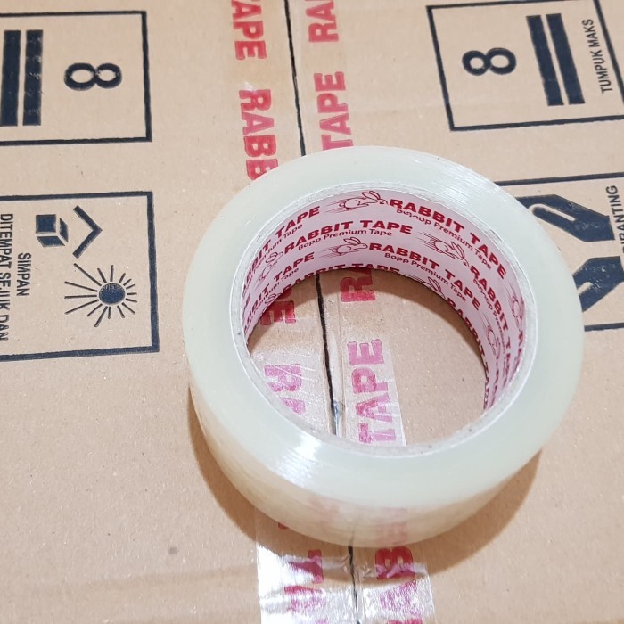 

Rabbit Tape Transparan 45mm x 90 yard Lakban Super Kuat & Lengket / Selotip Bening Kuat / Lakban Transparan Kuat / Slasiban Kuat Lengket / Selasiban Transparan / Lakban Besar / Selotip Besar / Selasiban Besar / Selotip Transparan / Lem Perekat Kuat