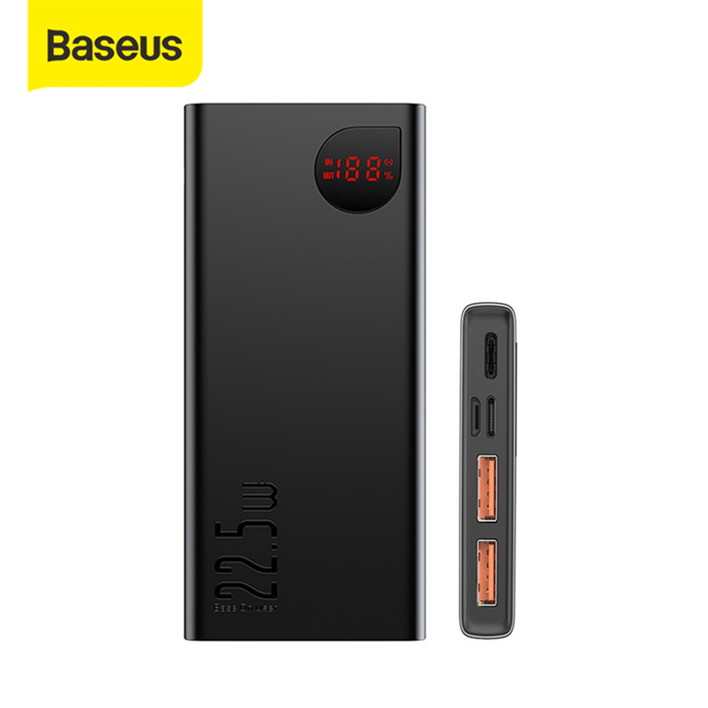 BASEUS ADAMAN FAST CHARGING POWER BANK QUICK CHARGE 4.0 3.0 TYPE C PD 20000MAH