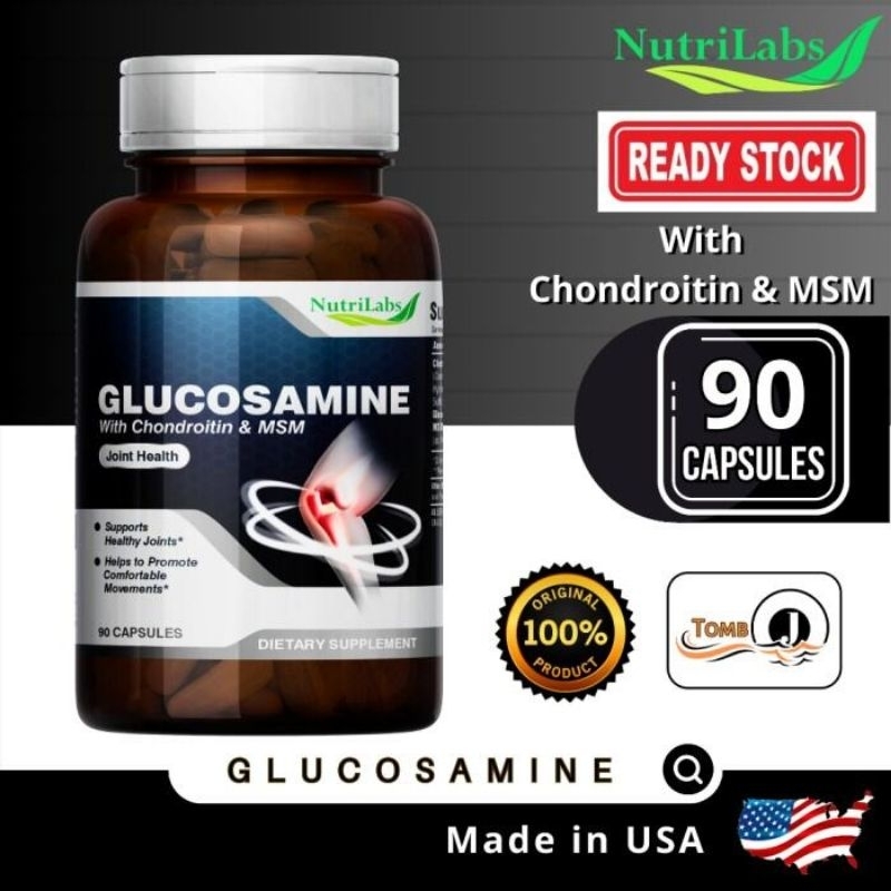 Nutrilabs Glucosamine With Chondroitin MSM Obat Nyeri Sendi Tulang Otot Lutut Pinggang Herbal