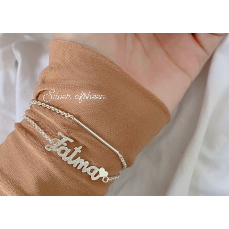gelang 2 layer perak