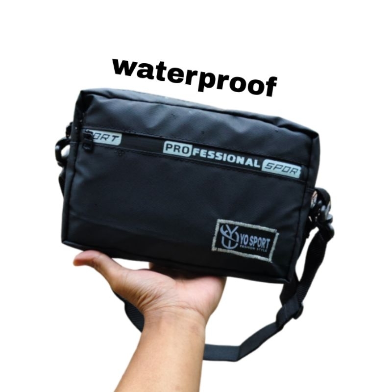 TAS SELEMPANG SLINGBAG ANTI AIR TRANSPARAN TAS SOREN TAS SELEMPANG PRIA DISTRO