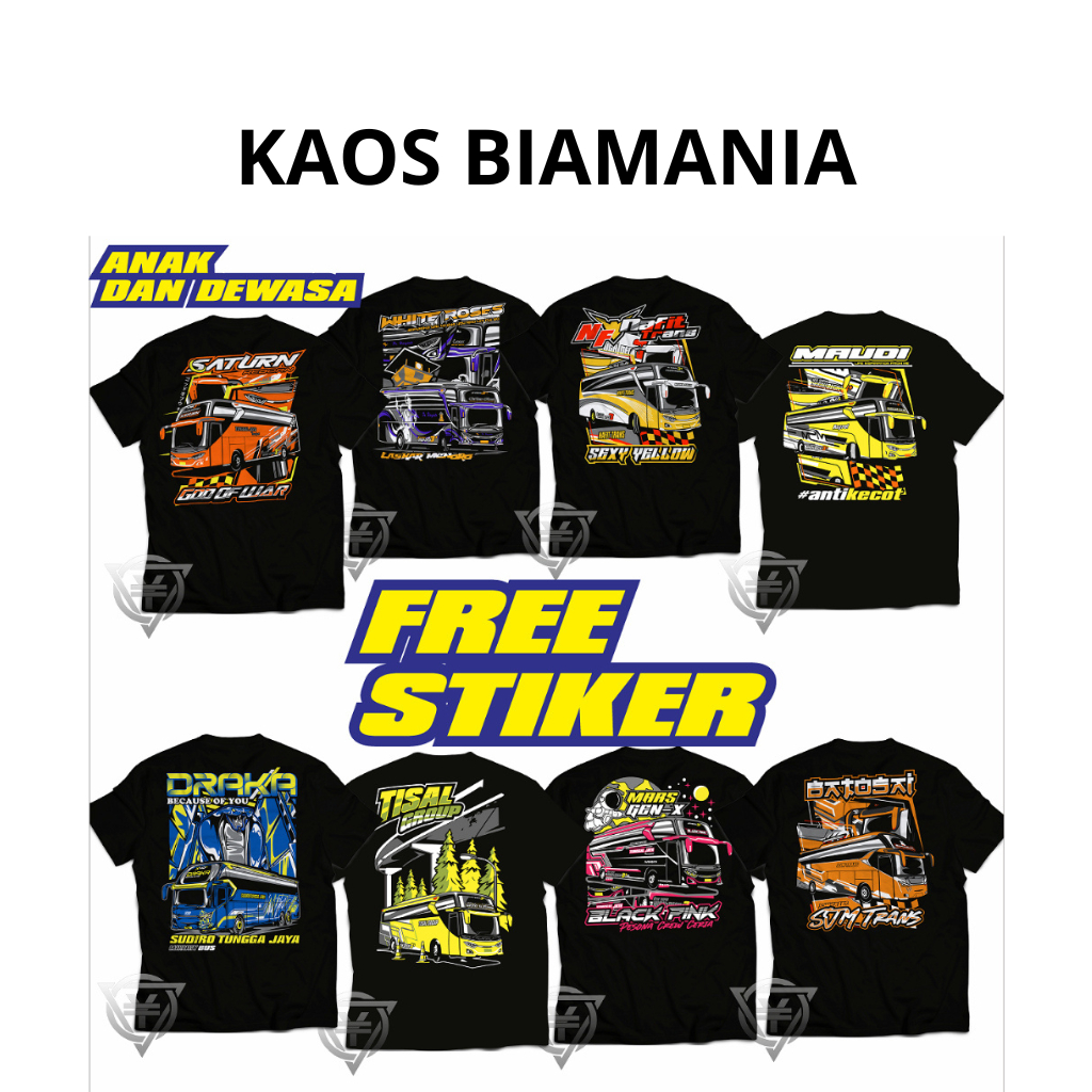 kaos bis Kaos Bis anak Kaos Bus anak Kaos Busmania anak Kaos Bismania Kaos baju bus anak