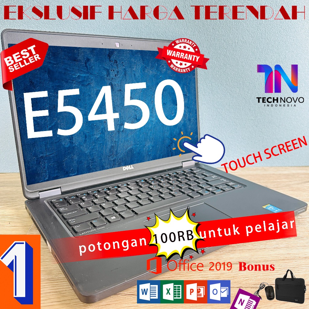 Dell Latitude Second Laptop E5450 Touchscreen/slim 14inch Intel Core i5 Ram 8GB ssd 128/256GB Pening