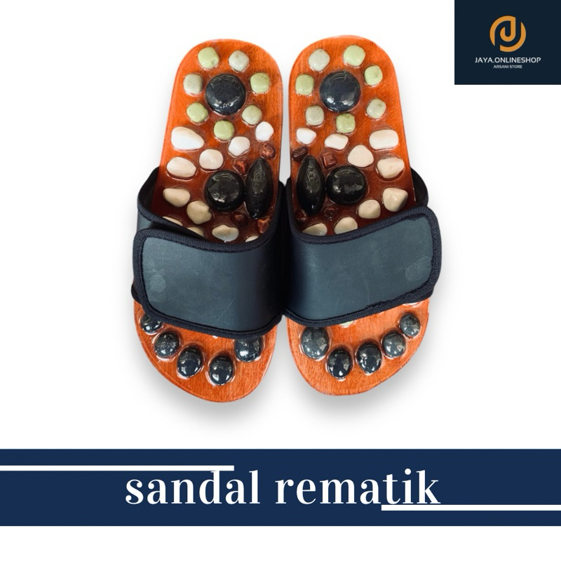 sandal rematik pria / sandal rematik wanita / sandal rematik batu alam / sandal kesehatan kaki batu 