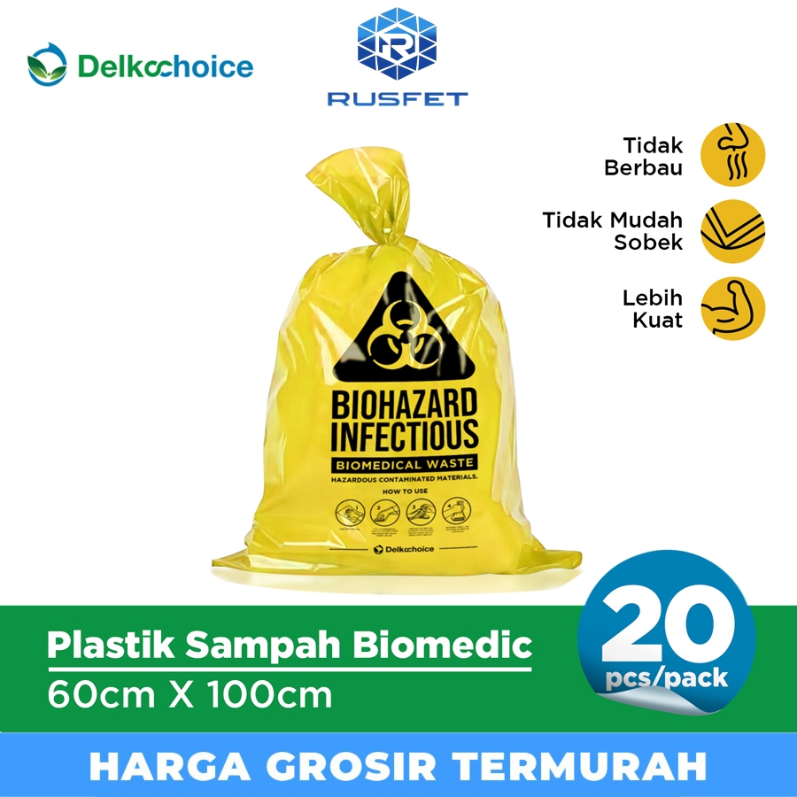 Kantong Plastik Sampah Kuning 60x100 Plastik Sampah Medis