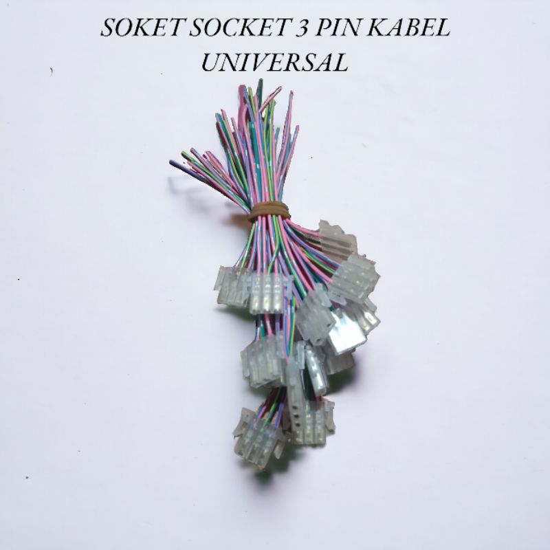 soket socket 3 pin kabel universal