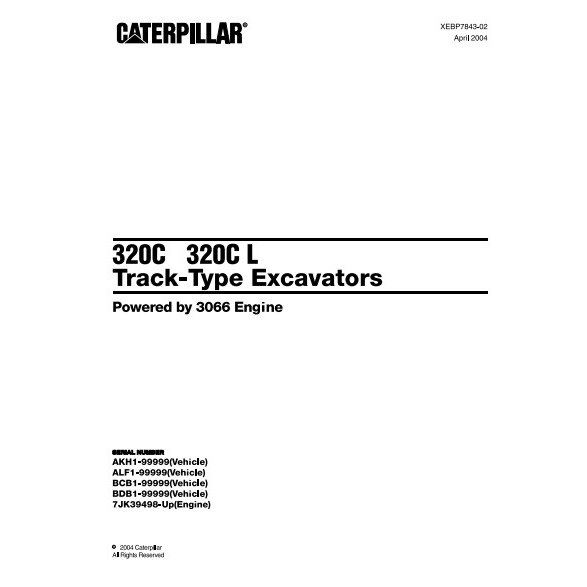 Parts Catalog Excavator CAT 320C versi pdf