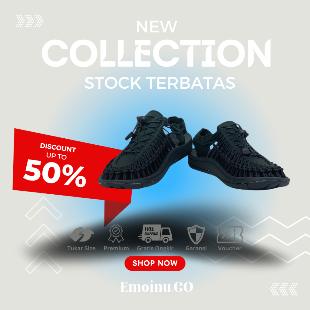 EMOINU - Sepatu Sandal Wanita/Pria | Sendal Gunung Tali/Karet | Outdor/Hiking 100% Import | Bisa COD