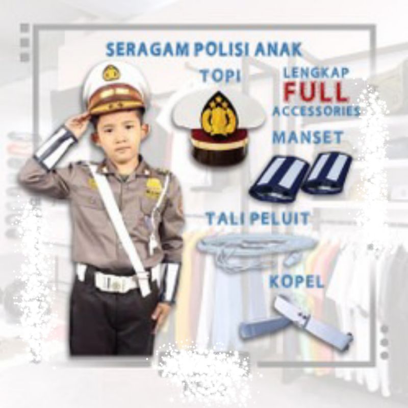 Seragam karnaval Profesi anak | Seragam Profesi Anak polisi | kostum Profesi Anak Akpol