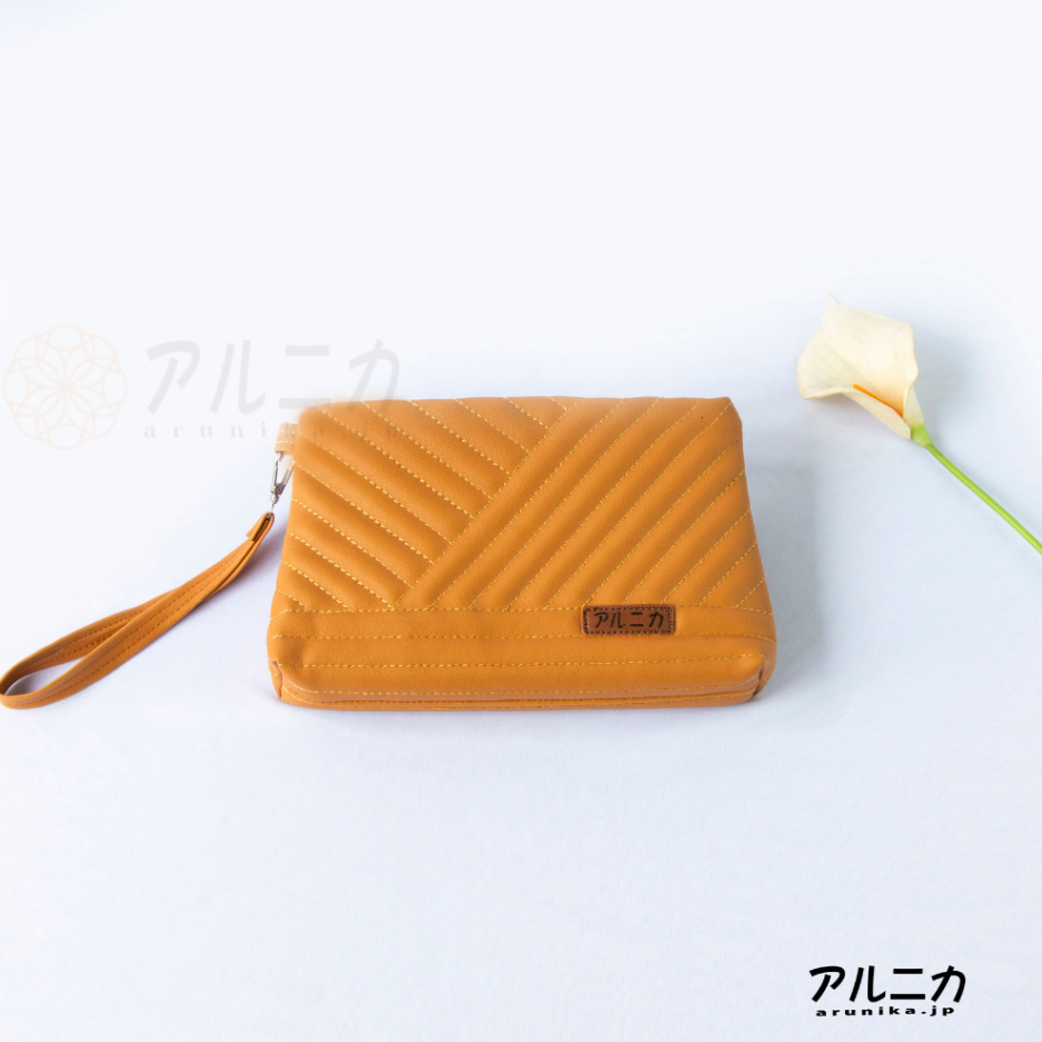 Arunika.jp Handbag Dompet Clutch Ukuran Sedang Dua Ruang