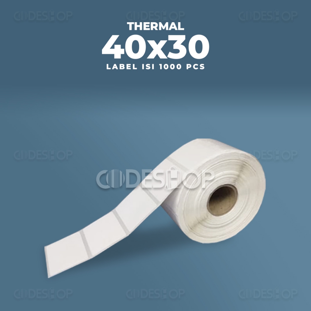 

Label Thermal 40x30mm 40x30 Sticker Barcode 40 x 30 mm isi 1000 Pcs
