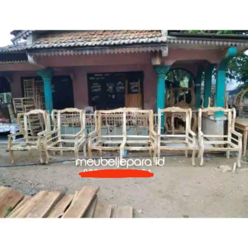 SET PELAMINAN KURSI WINGCHAIR(JATI)