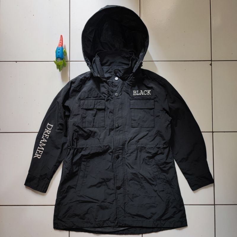 Jaket Outdoor Parka Tunix Anak Perempuan Air Walk Full Black Original 100% Second Preloved Branded M