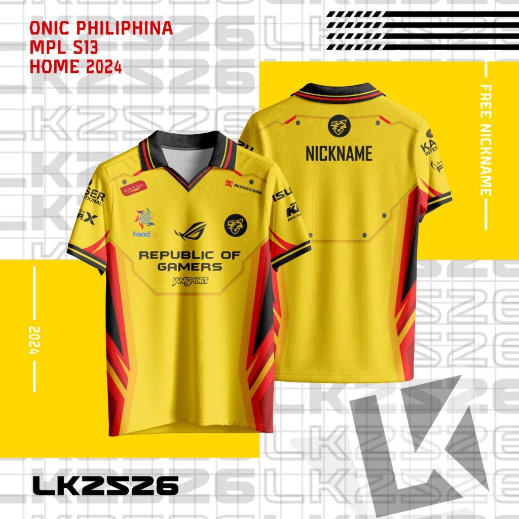 Jersey E-Sport ONIC PHILIPHINA 2024 | Home MPL S13 | Full Printing Premium