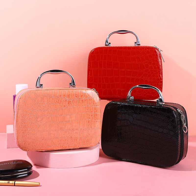 big sale tas makeup kaca / tas kosmetik / tas makeup mini / tas makeup travelling / tas serbaguna