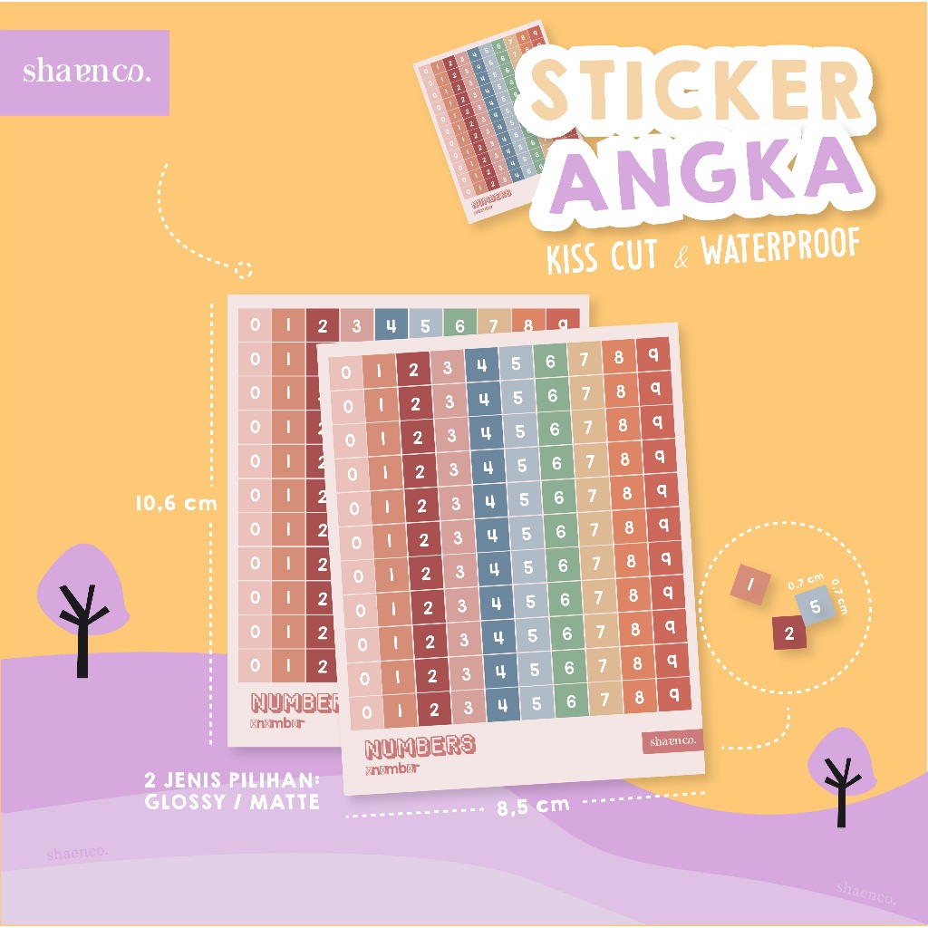

STIKER ANGKA DECO STICKER NUMBERS JOURNAL SCRAPBOOK