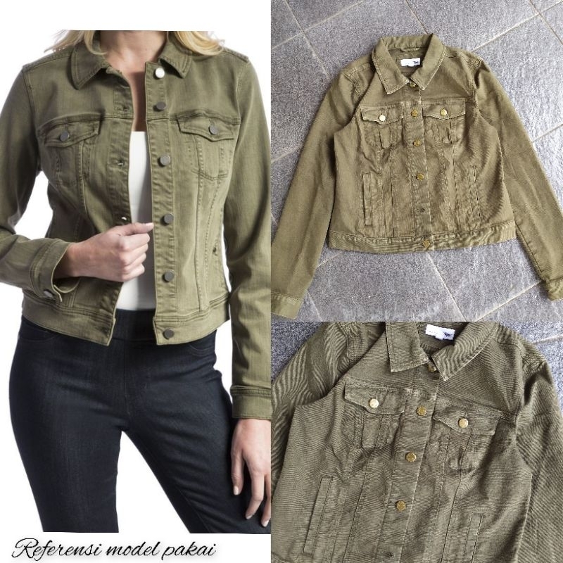 Loft denim button classic jacket