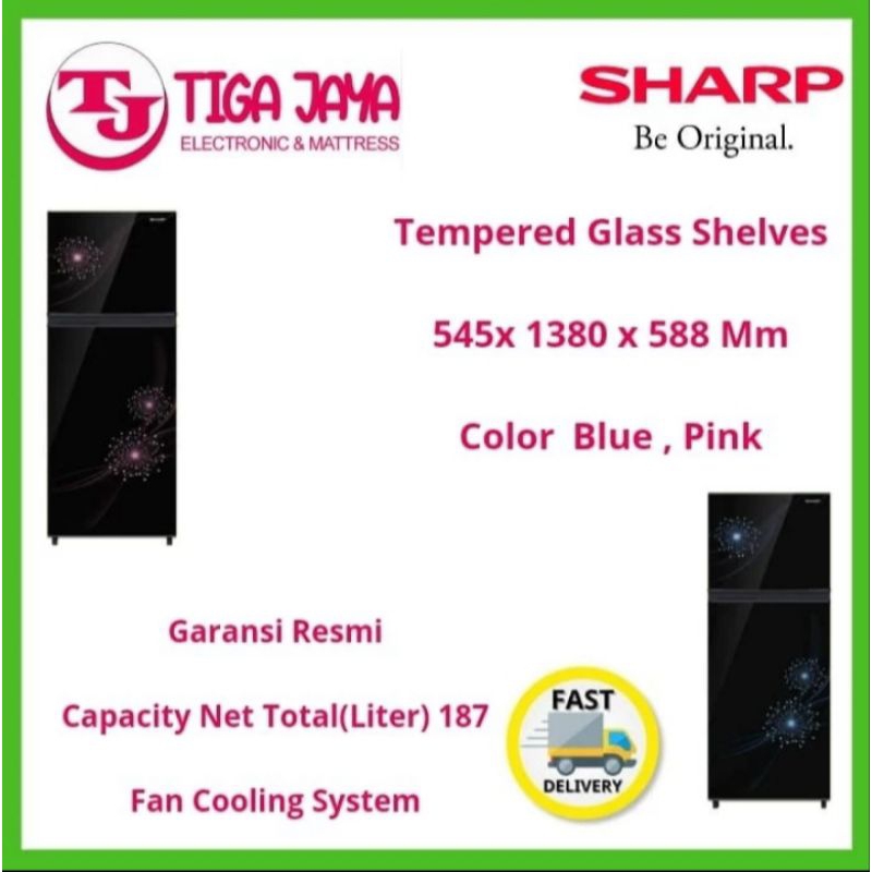 SHARP SJ237MG KULKAS 2 PINTU 187L SJ 237MG SERIES SJ-327MG-DB