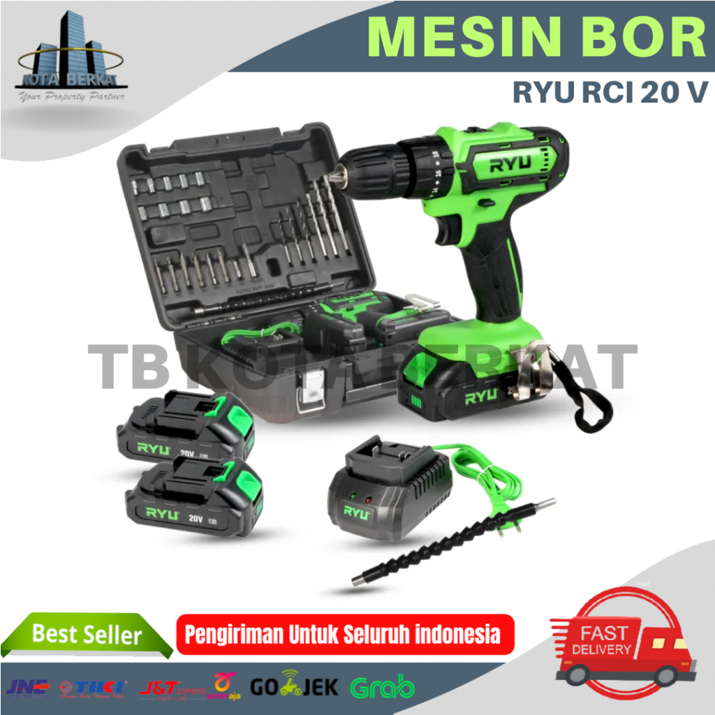 MESIN BOR RYU/ CORDLESS IMPACT DRILL RYU RCI20V RCI 20V MESIN BOR
