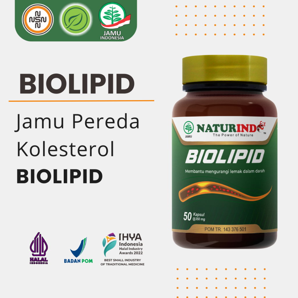 

BIOLIPID - Obat Herbal Alami Untuk Menurunkan Kolesterol Tinggi