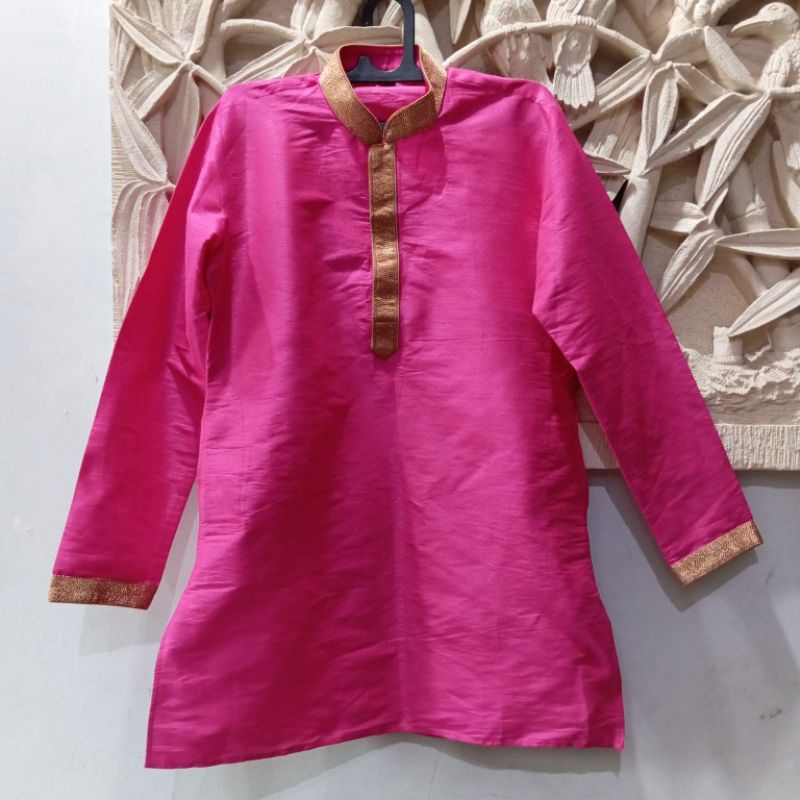 Kurta India Ori / Kurta India Pria Dewasa / Kurta India Pink / Baju Pria India / Baju India / Baju I