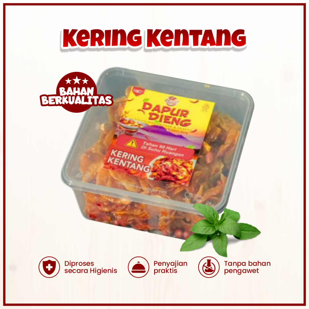 

Kering Kentang Dapur Dieng Keripik Kentang Pedas Manis Lauk Praktis Halal