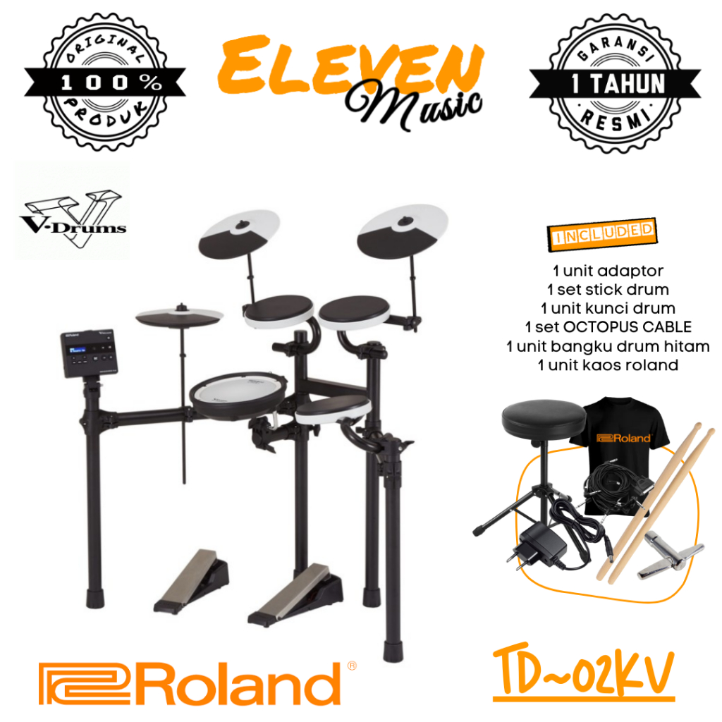 Drum Elektrik Roland TD02KV TD-02KV Roland Vdrum Elektrik Original