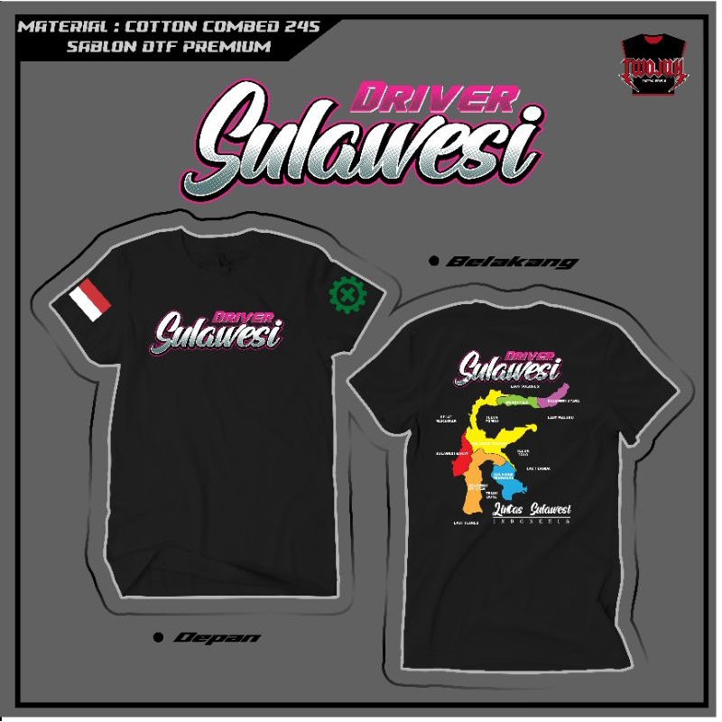 KAOS DRIVER MUDA | KAOS DRIVER SULAWESI | KAOS DRIVER | BAJU DISTRO
