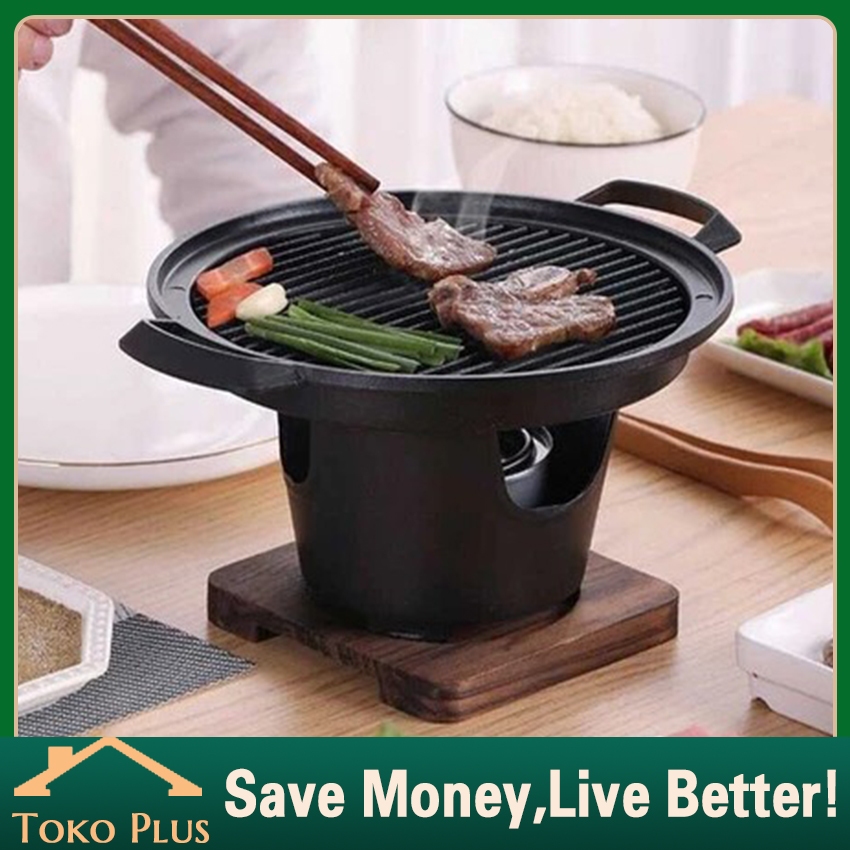 Alat Panggangan Arang Tungku BBQ Barbeque Meja Bulat Alat Panggang BBQ Japanese Grill Stove tungku a