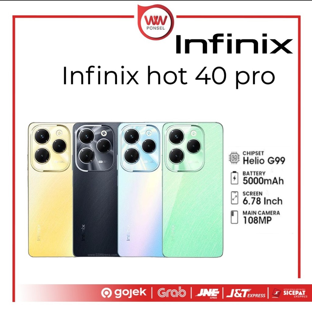 Hp Infinix Hot 40 Pro Ram 12GB Internal 256GB Garansi Resmi