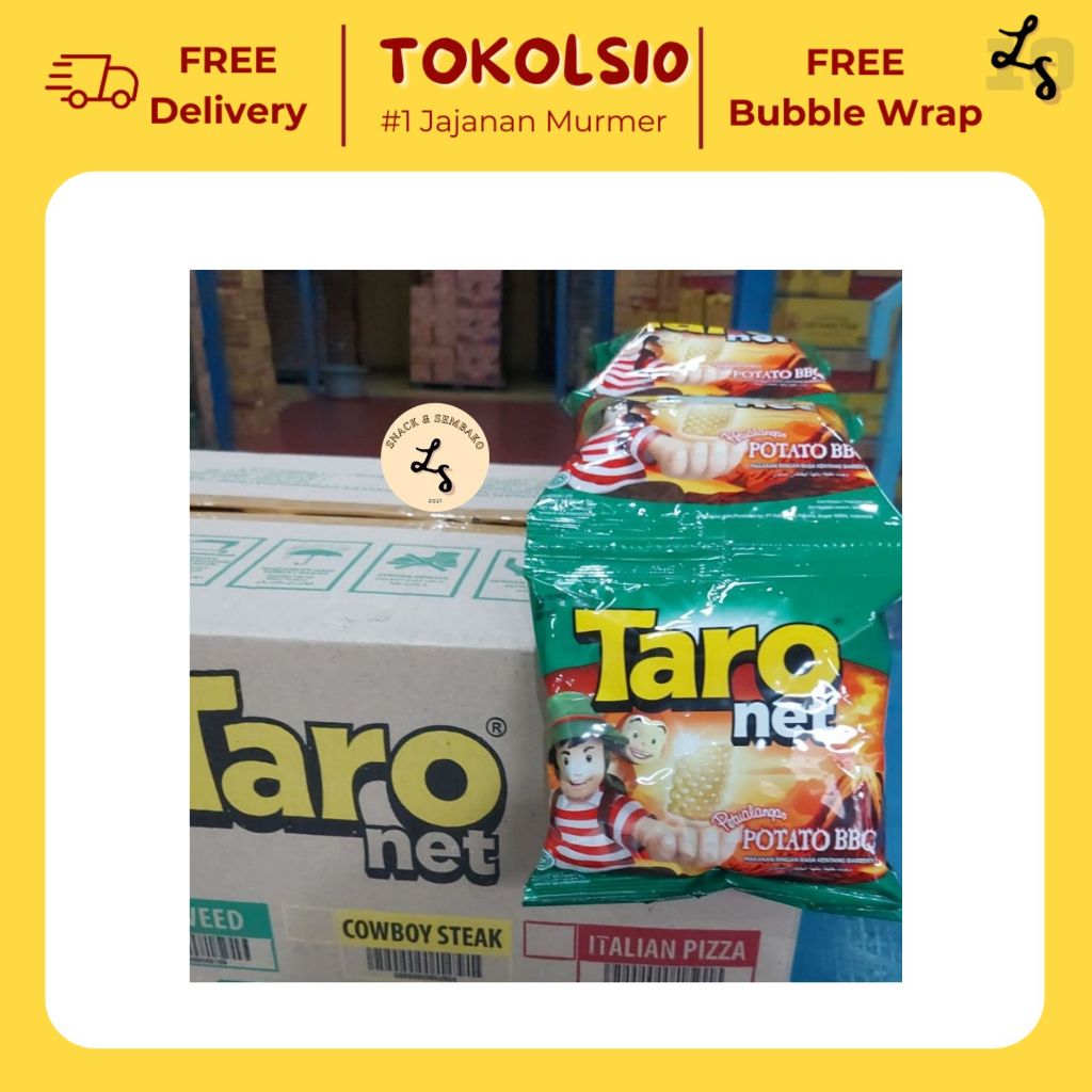 

[ 1 DUS] Taro Net Potato BBQ Isi 6 Renceng x 10 pcs 9gr