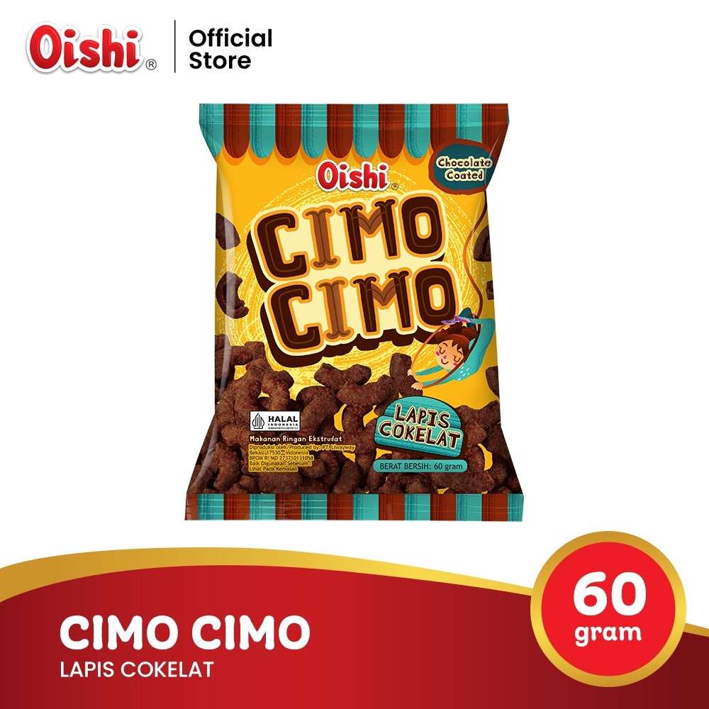 

Oishi Cimo Cimo Lapis Cokelat Snack 60gr