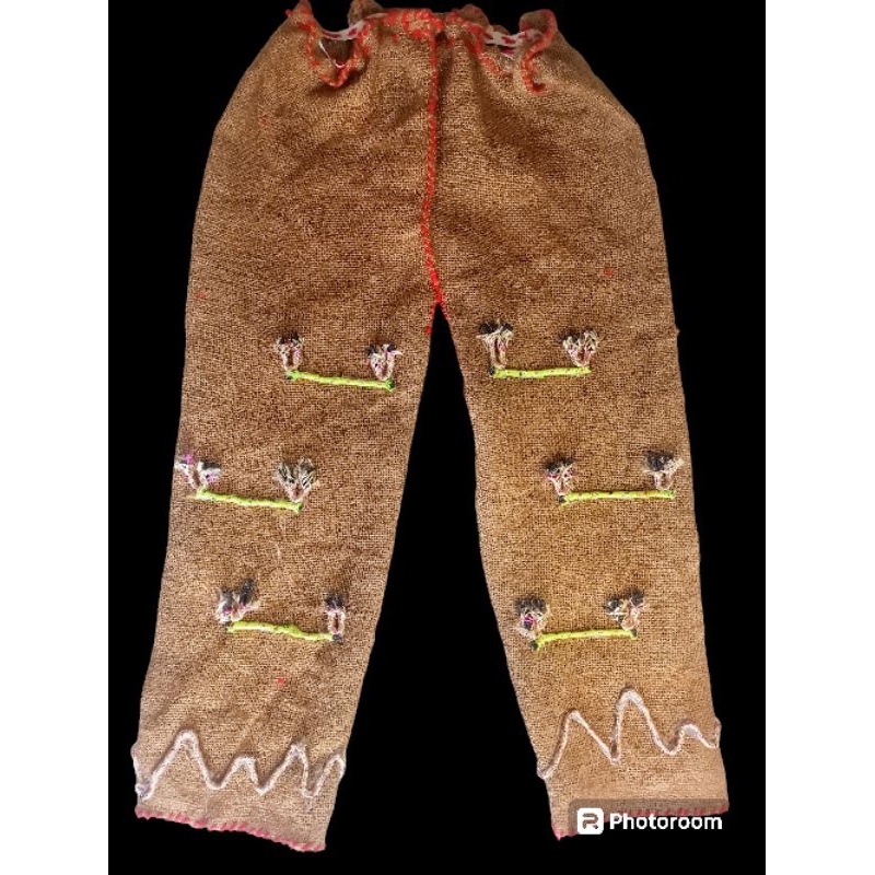 celana panjang daur ulang karung goni model A