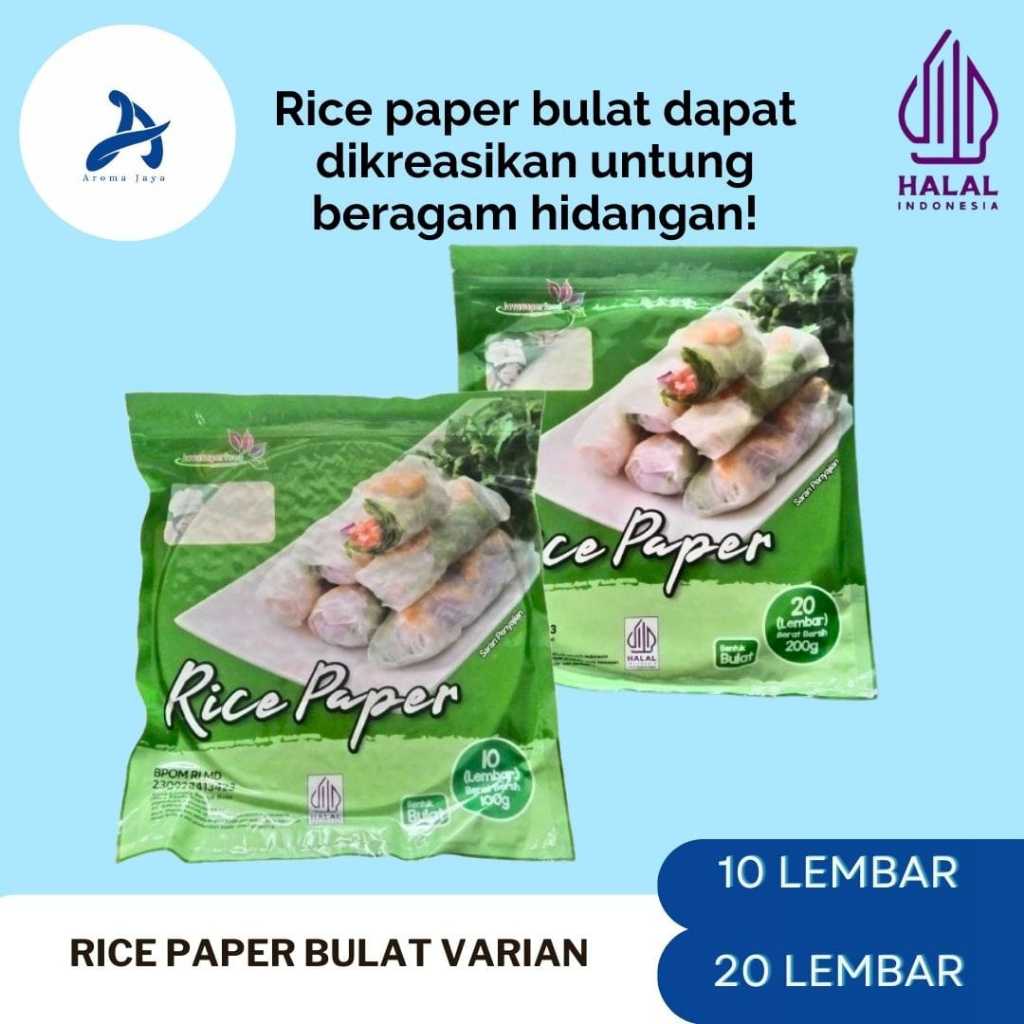 

Rice Paper Bulat 100 gr / 200gr (10 / 20 lembar) / rice paper bulat / Kulit Lumpia Vietnam Rice Paper / rice roll spring roll /kertas beras vietnam