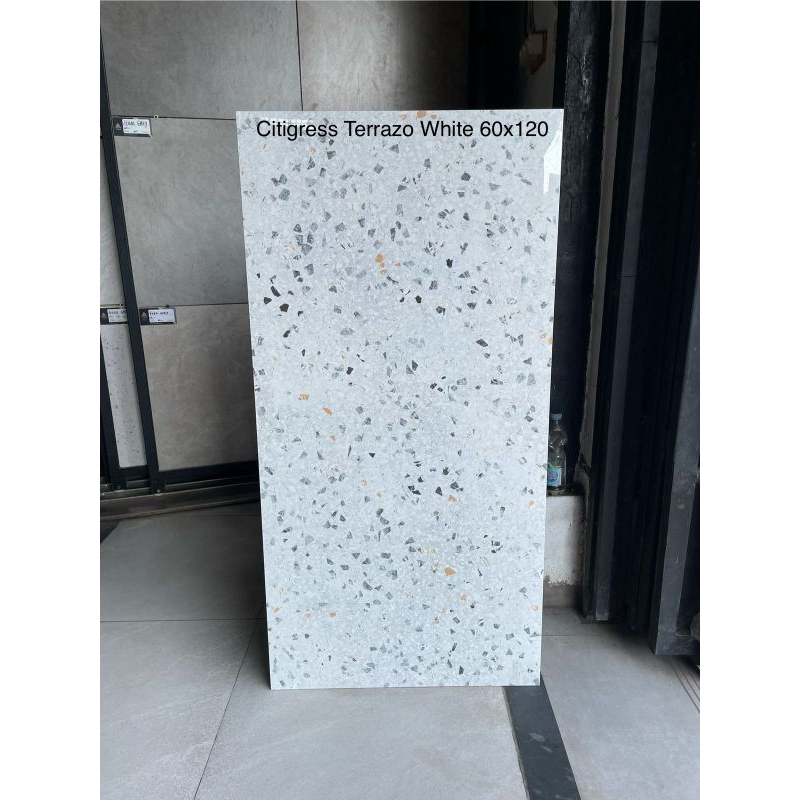 Granit Lantai 60x120 terazo white grey/citygres