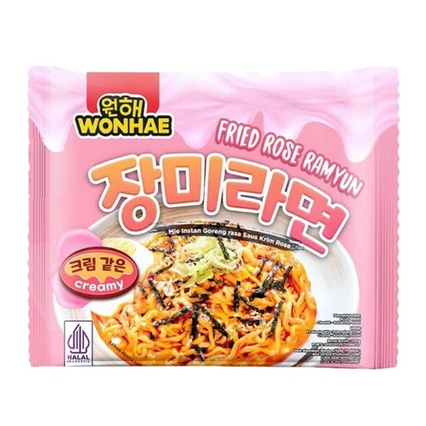 

WONHAE Fried Rose Ramyun Mi Instan Goreng Saus Krim Rose 120 gr