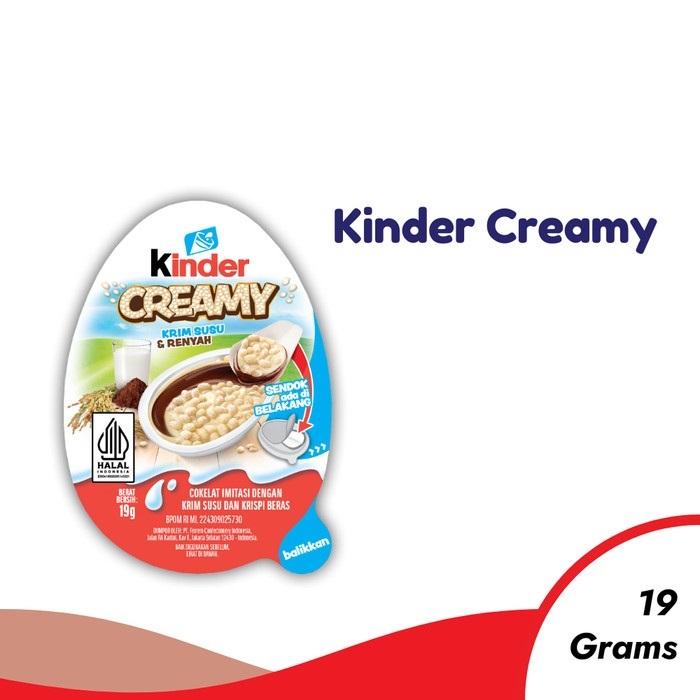 

Kinder Creamy 19gr per pcs [GOJEK/GRAB]