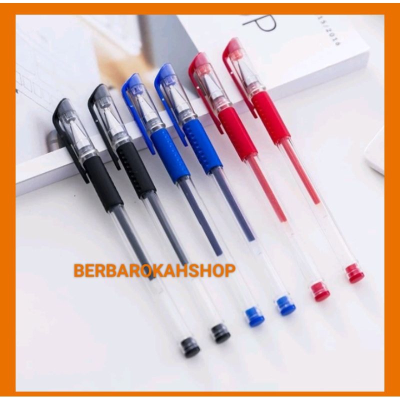 

BERBAROKAHSHOP Pulpen Gel Ink 0.5Mm Alat Tulis Kantor Sekolah Pena Pen Tinta Cair Standart