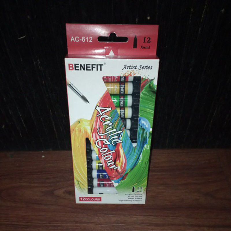 

1pack cat acrylic colour benefit(12warna)