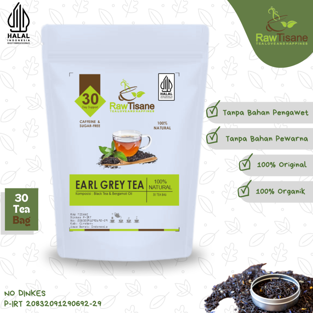 

RAW TISANE Earl Grey Tea : Black Tea And Beargamot Oil All Varian 30 Tea Bag